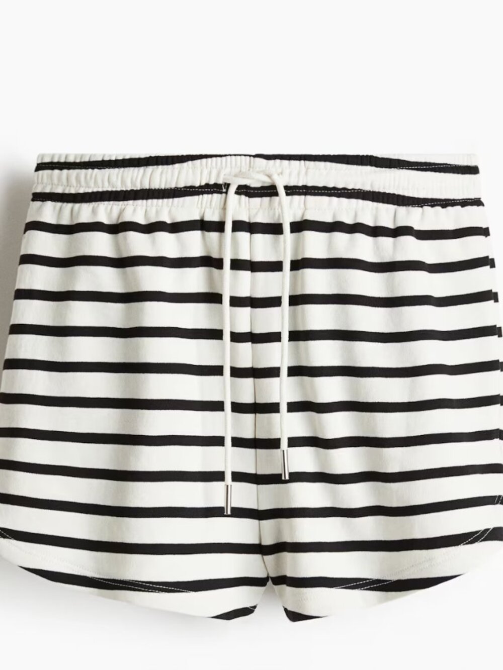 H&M Navy and White Striped Sweatshorts Small